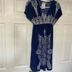 Floral blue dress